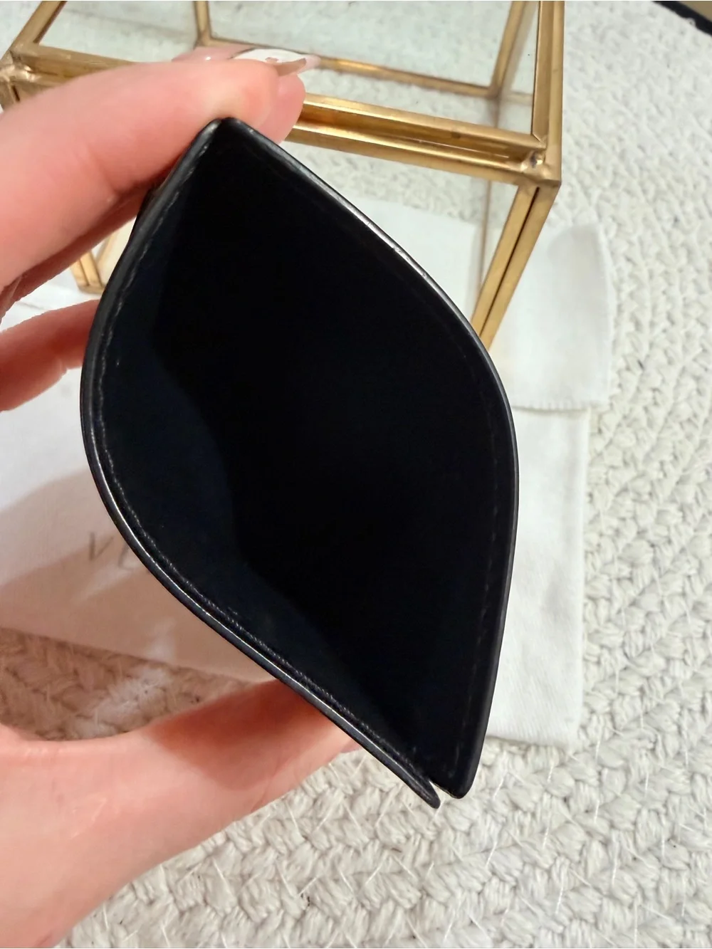 Versace Barocco Print Leather Gold Medusa Head Card Case Holder + dust bag